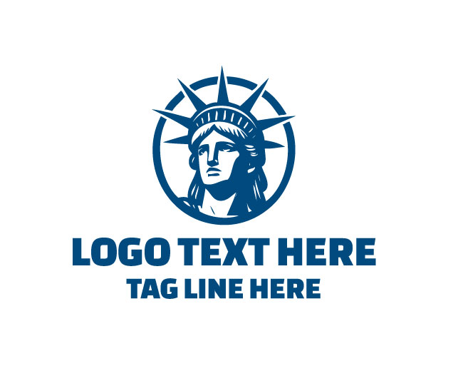 Liberty Statue Circle Logo