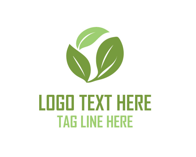 Abstract Leaf Growth Logo