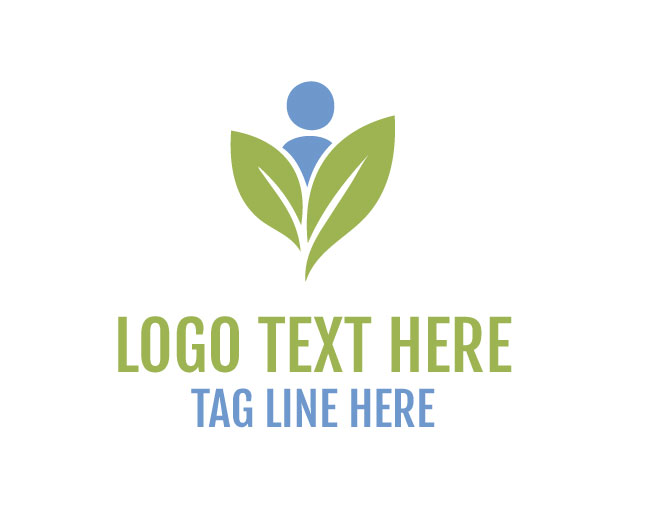 Abstract Leaf Botanical Logo