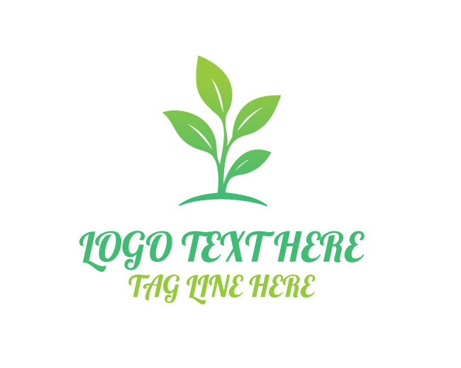 Abstract Leaf Organic Brand Logo