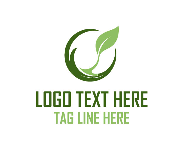 Abstract Leaf Clean Brand Logo