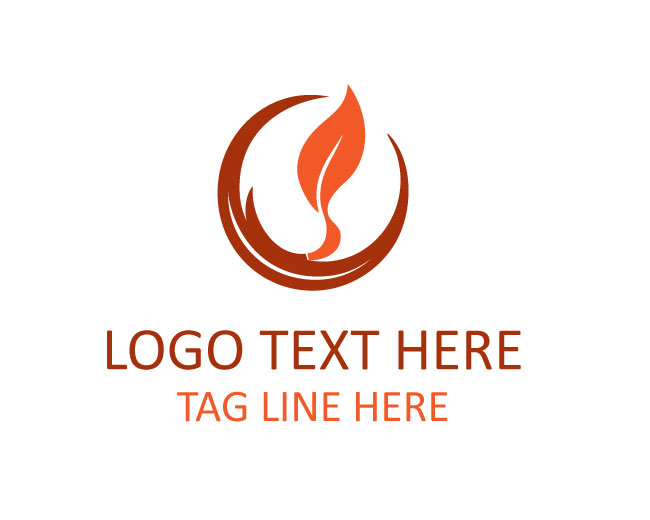 Abstract Leaf Earth Logo