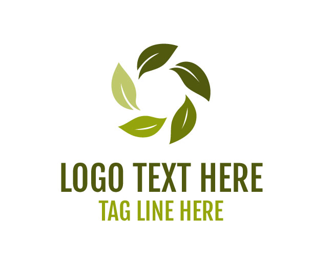Abstract Leaf Vitality Logo