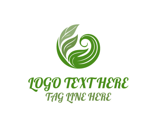 Abstract Leaf Organic Touch Logo
