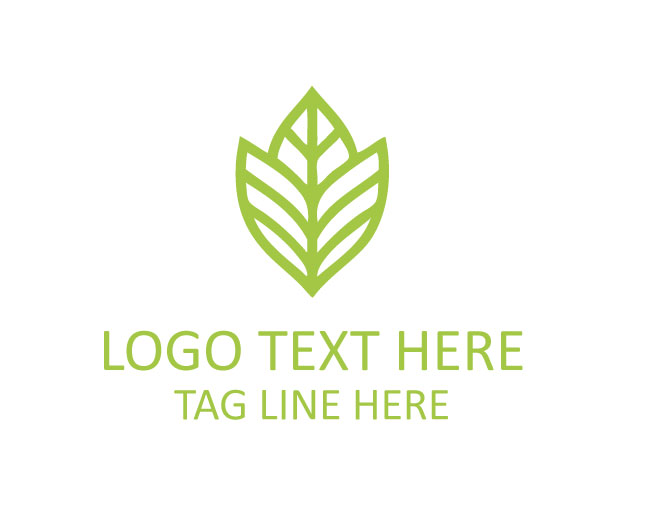 Abstract Leaf Pure Energy Logo