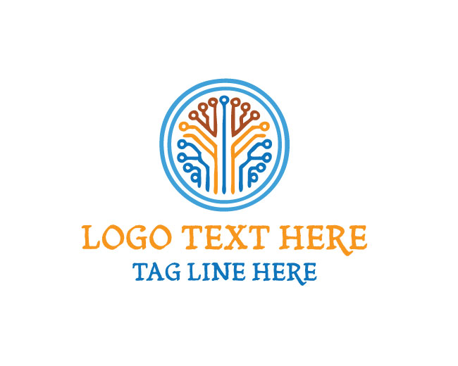 Circuit Wiring Electronic Structure Logo