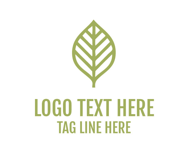 Abstract Leaf Natural Wave Logo