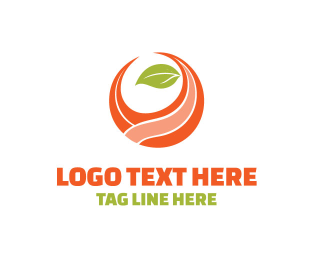 Abstract Leaf Pure Living Logo