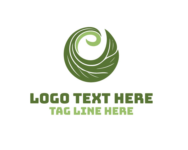 Abstract Leaf Eco Fresh Logo