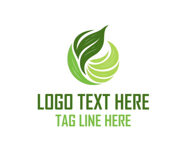 Abstract Leaf Natural Path Logo