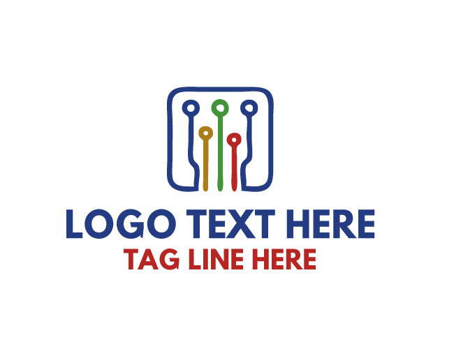 Circuit Wiring Data Flow Network Logo