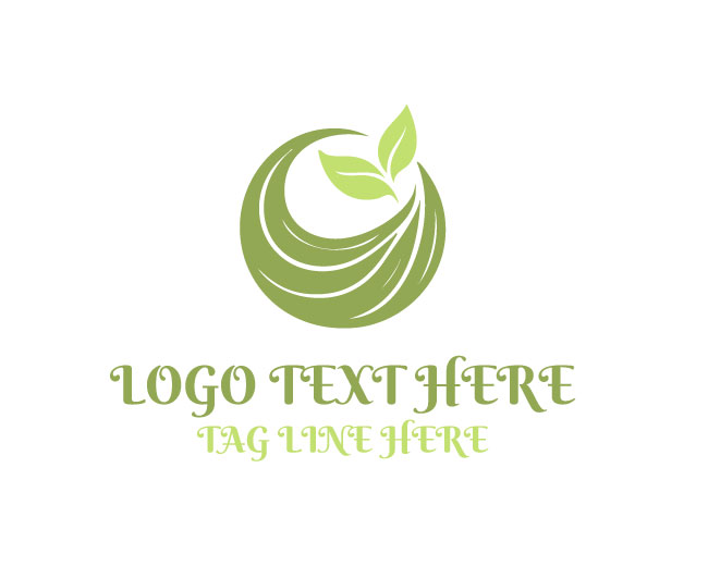 Abstract Leaf Eco Bloom Logo