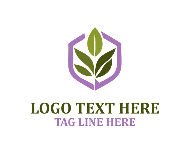Abstract Leaf Organic Glow Logo