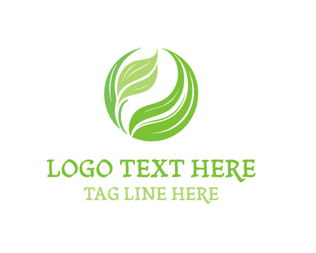 Abstract Leaf Natural Core Logo