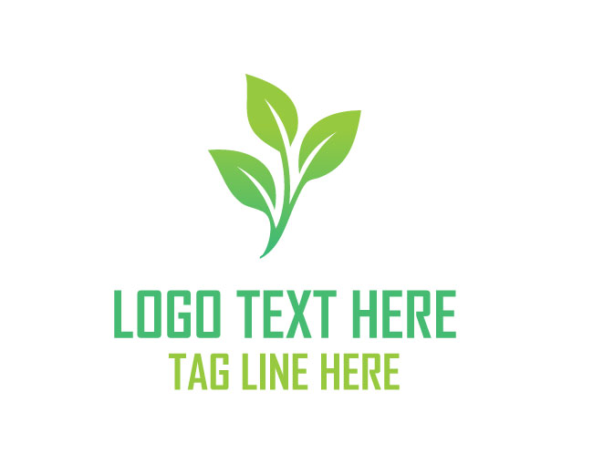 Abstract Leaf Modern Earth Logo