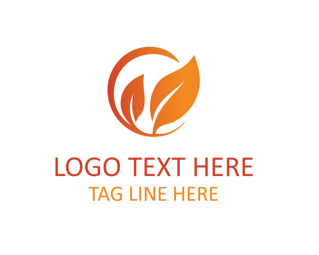 Abstract Leaf Green Horizon Logo