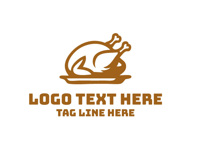 Cooked Turkey Chicken BBQ Flavor Logo