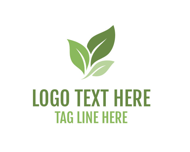 Abstract Leaf Natural Rise Logo