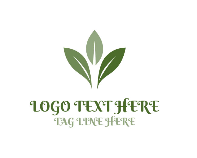 Abstract Leaf Soft Glow Logo