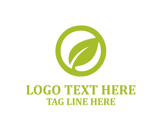 Abstract Leaf Green Energy Logo