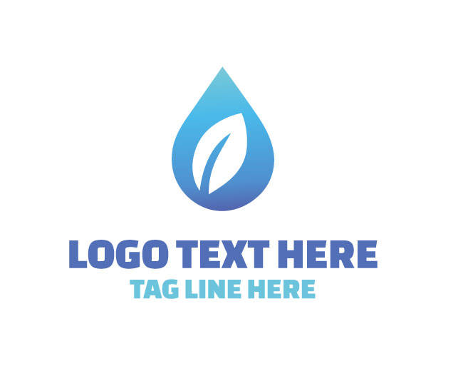 Abstract Leaf Organic Wave Logo