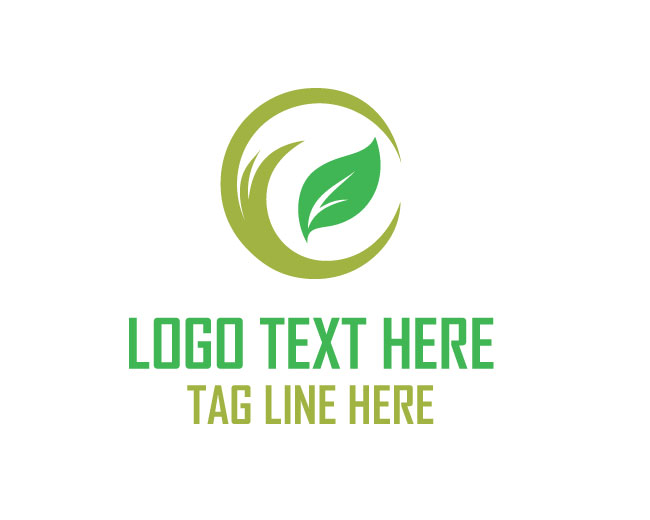 Abstract Leaf Green Essence Logo