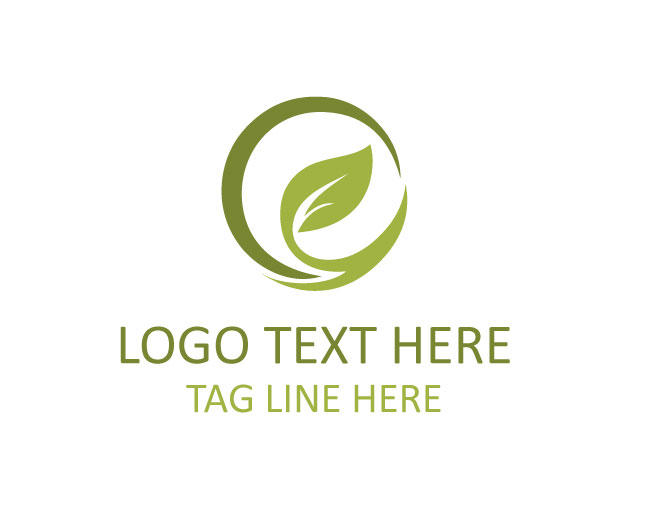 Abstract Leaf Soft Earth Logo