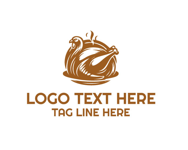 Cooked Turkey Chicken Classic Meal Logo