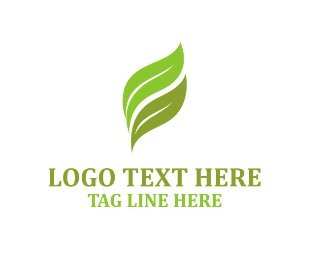 Abstract Leaf Organic Balance Logo