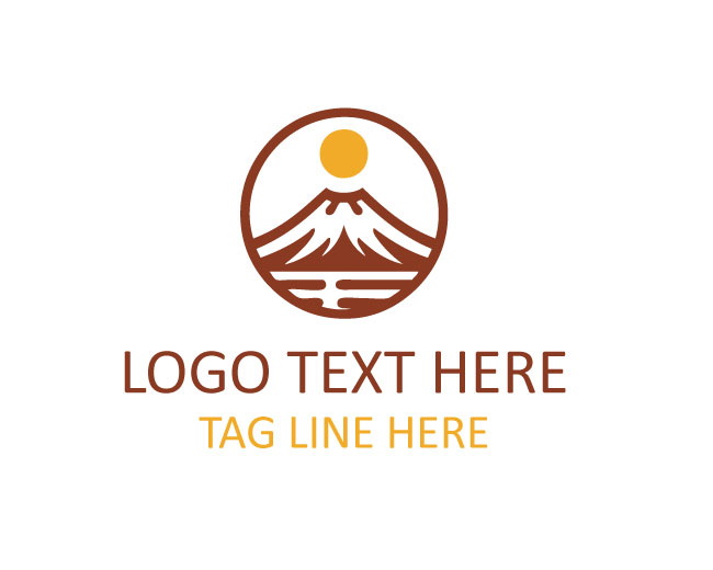 Mount Fuji Yellow Sun Logo