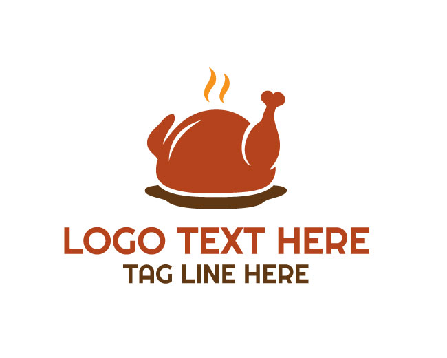 Cooked Turkey Chicken Restaurant Style Logo