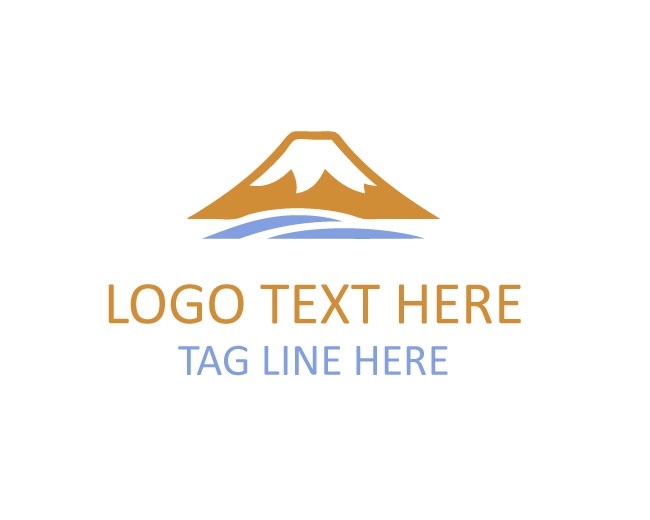 Mount Fuji Japanese Wave Logo