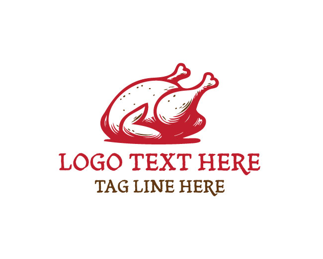 Cooked Turkey Chicken BBQ Meal Logo