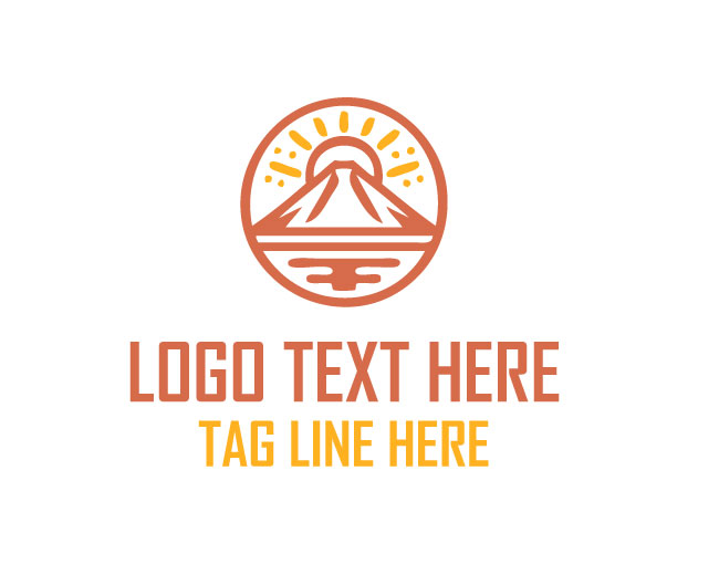 Mount Fuji Iconic Sunrise Logo