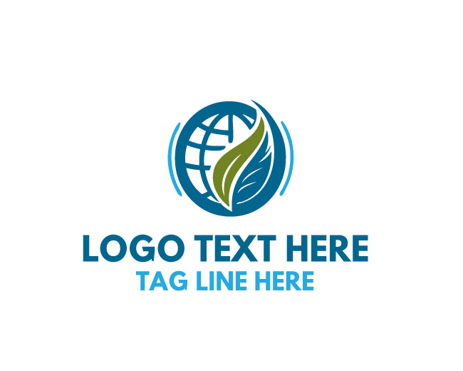 Globe Earth leaf  Network Logo