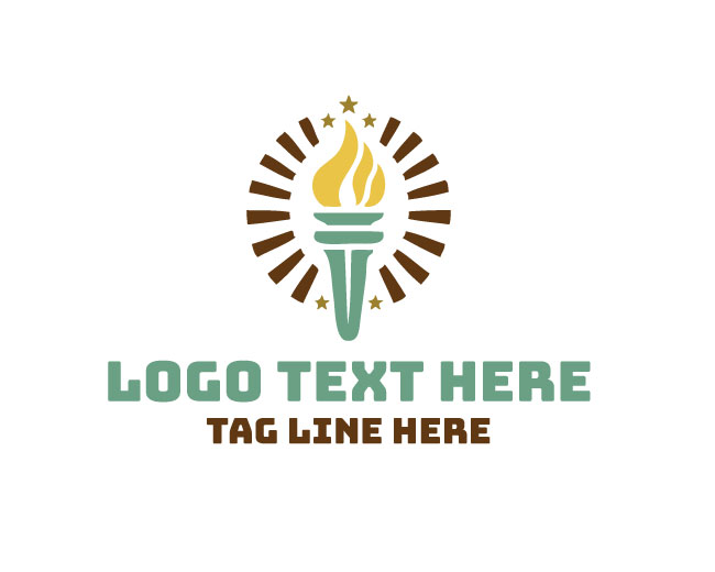 Liberty Torch Hope Light Logo
