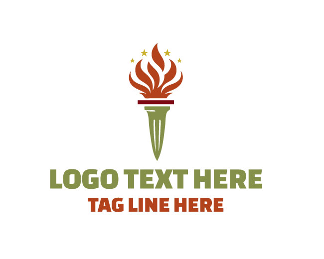 Liberty Torch Enlightenment Logo