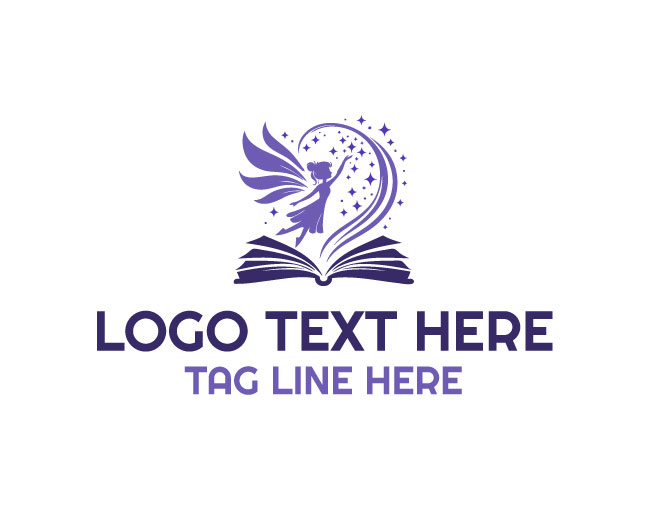 Fairy Magical Book Enchanted Story Logo