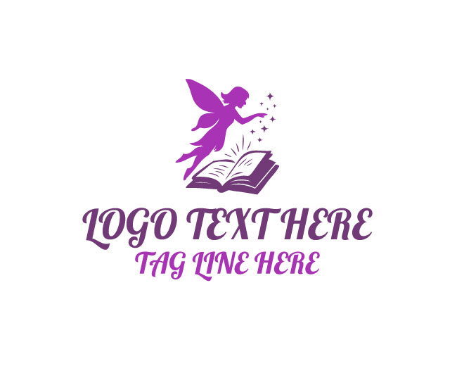 Fairy Magical Book Dream World Logo