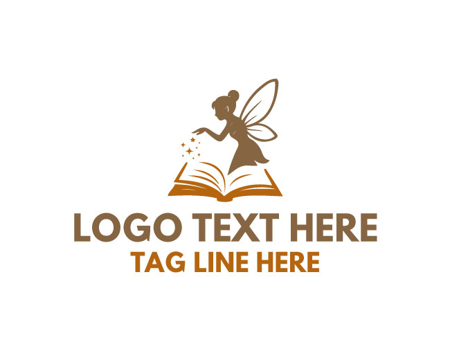Fairy Magical Book Mystic Story Logo