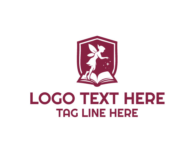 Fairy Magical Book Sparkle Pages Logo