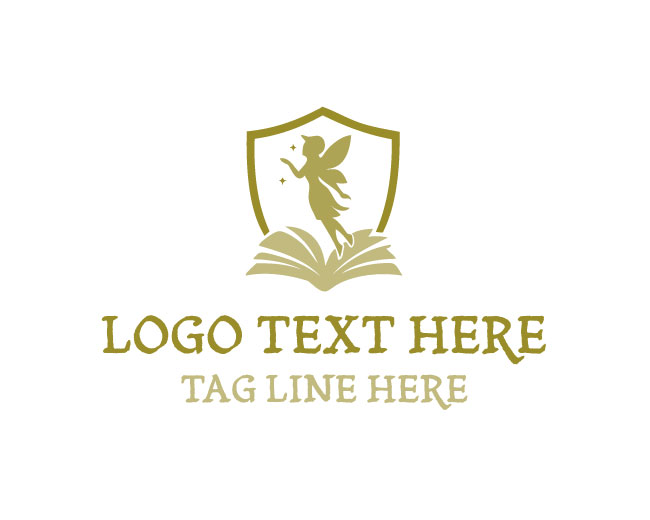  Fairy Magical Book Enchanted Tales Logo
