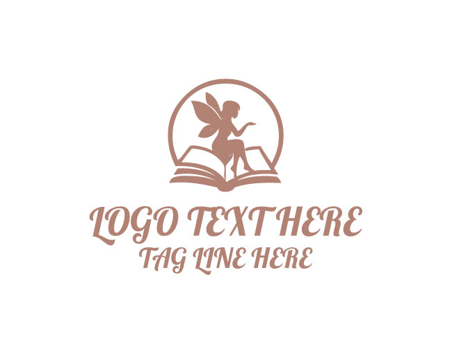 Fairy Magical Book Wonder Pages Logo