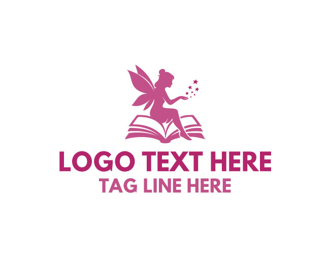  Fairy Magical Book Enchanted World Logo