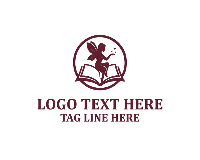 Fairy Magical Book Sparkle Story Logo