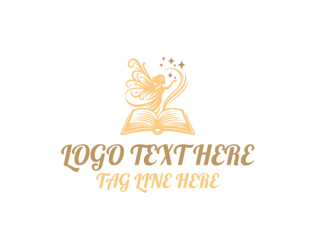 Fairy Magical Book Dream Glow Logo