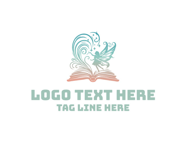  Fairy Magical Book Mystic Pages Logo