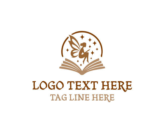 Fairy Magical Book Dream Sparkle Logo