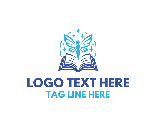 Fairy Magical Book Enchanted Pages Logo