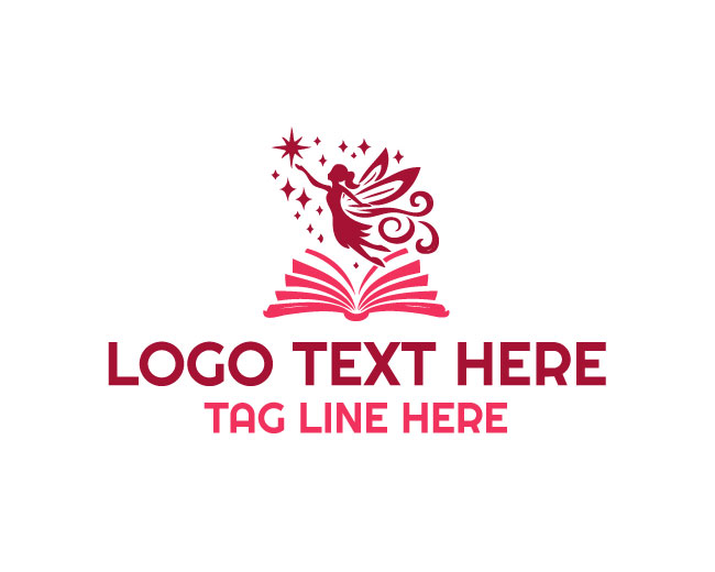 Fairy Magical Book Mystic Glow Logo